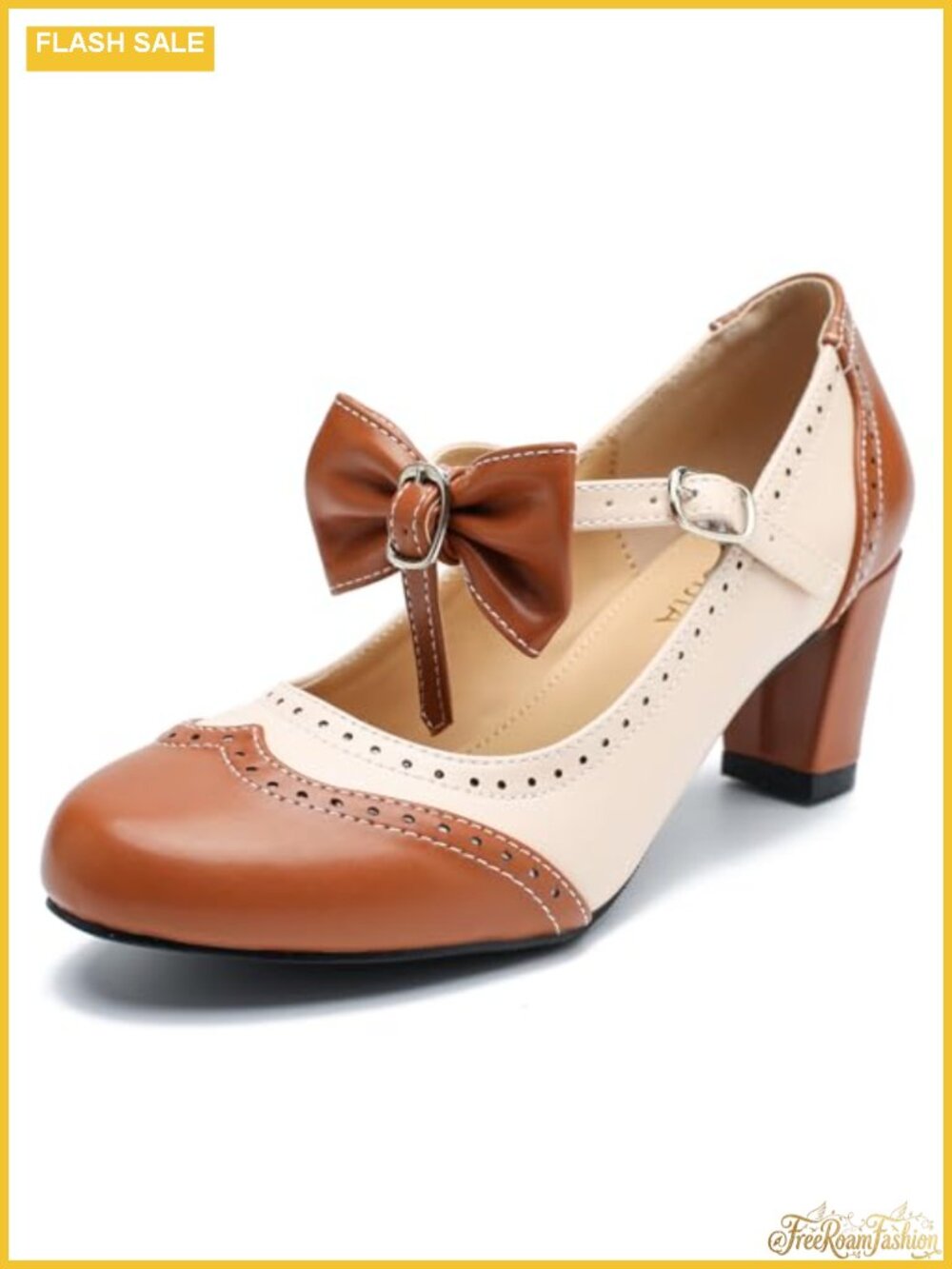 Mary Jane Pumps Chunky Block Heel Round Toe Ankle Strap Dress Shoes